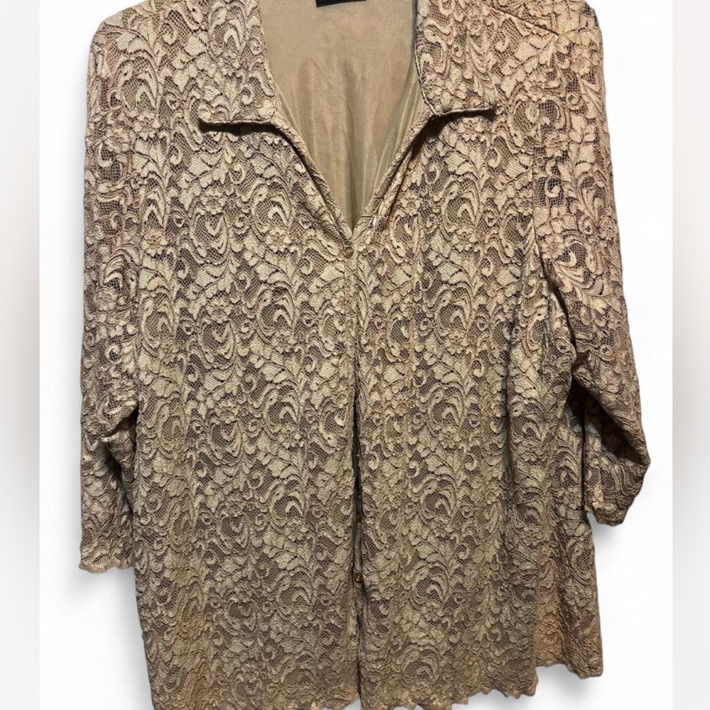 Avenue Beige Lace Blouse